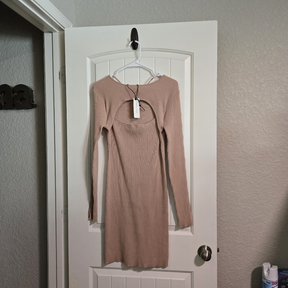 Rebecca‎ Minkoff Nude Ribbed Dress - Picture 2 of 3